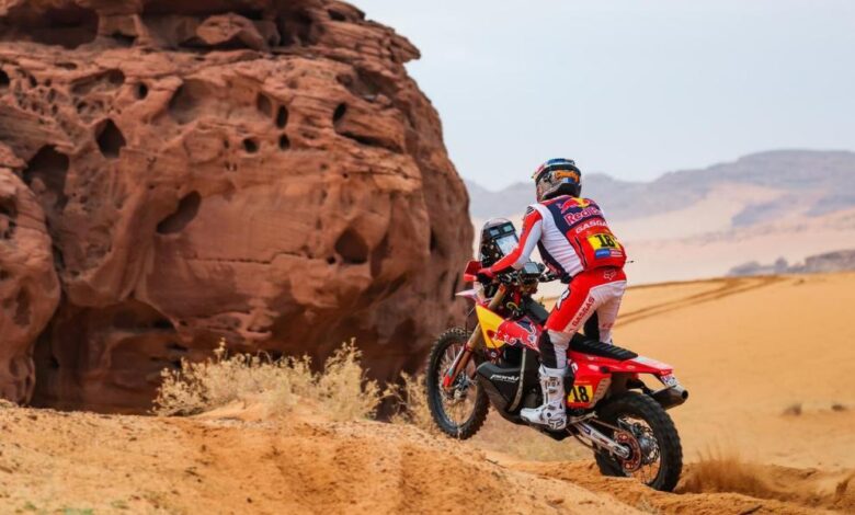 Dakar 2023, etapa 3 motos: Sanders acelera y Barreda resiste al dolor