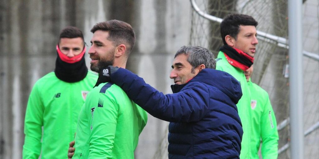 De Marcos se ejercita en el interior de Lezama