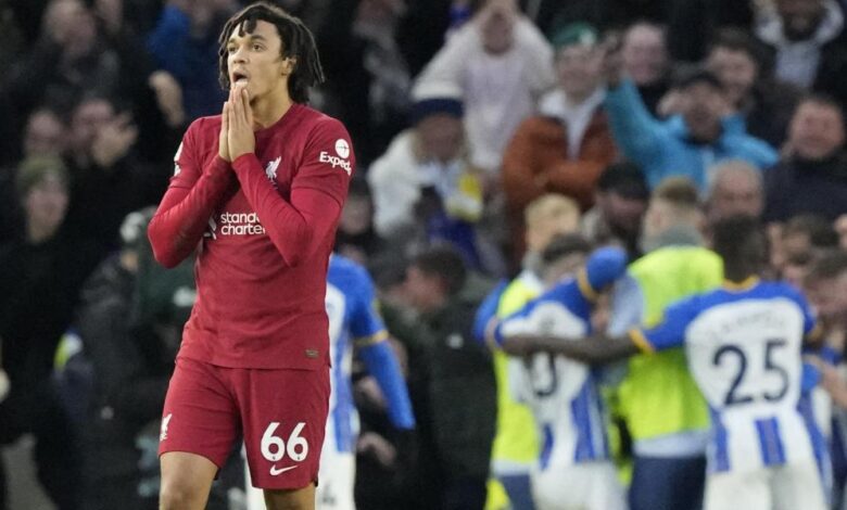 El Liverpool se hunde más en la Premier ante un gran Brighton