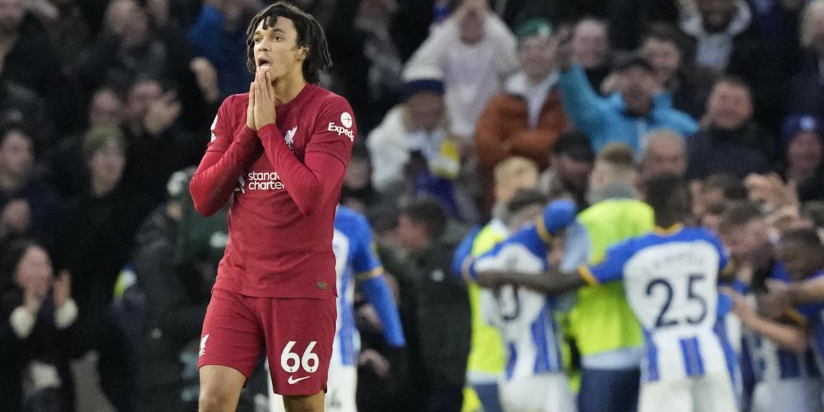 El Liverpool se hunde más en la Premier ante un gran Brighton