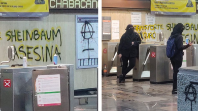 Encapuchadas protestan en Chabacano por accidente en Línea 3 del Metro