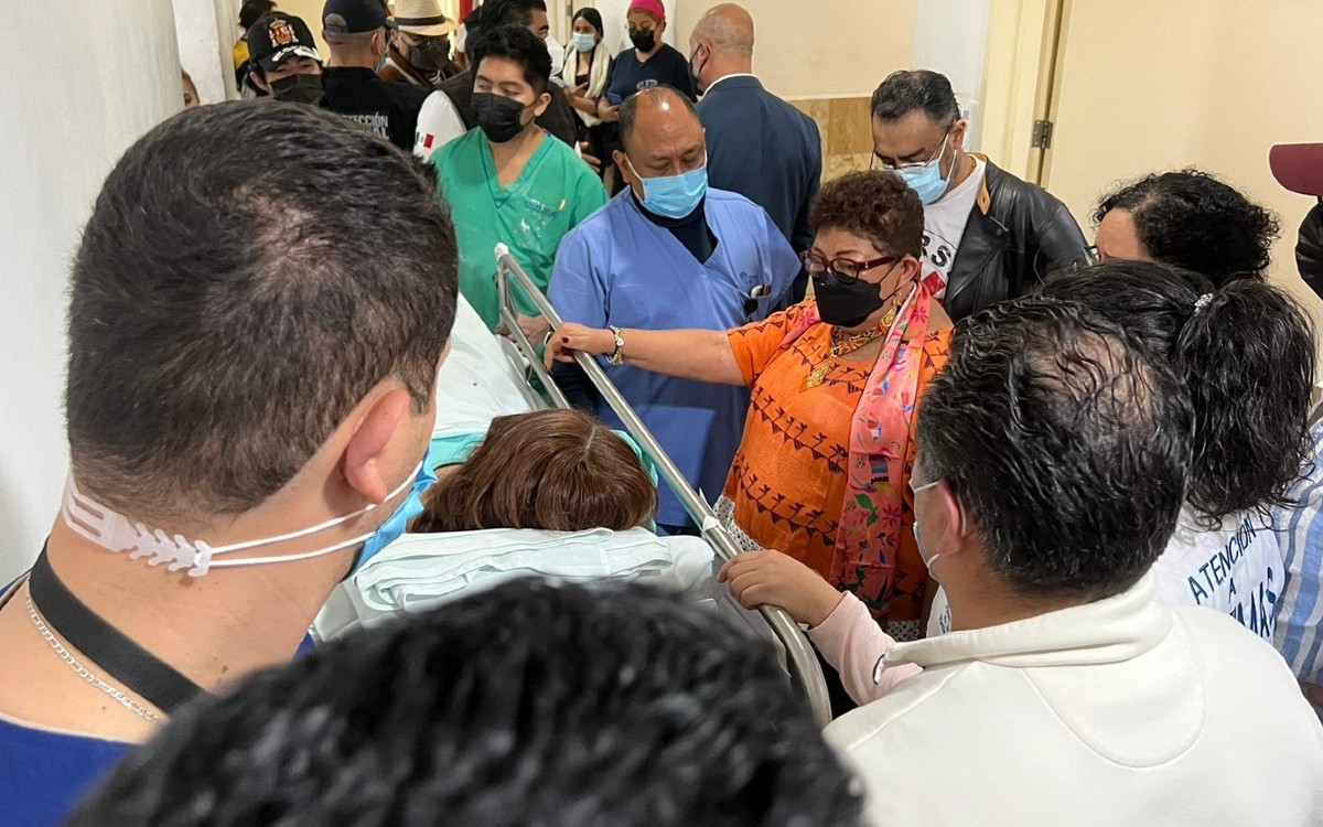 Ernestina Godoy acude a hospitales para brindar apoyo a víctimas de Línea 3 del Metro