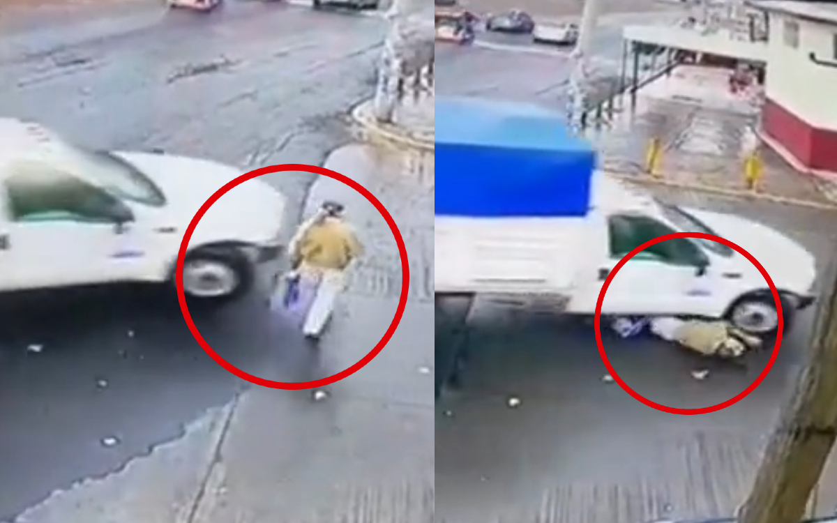 Fuertes imágenes | Conductor atropella a hombre de tercera edad en Chimalhuacán