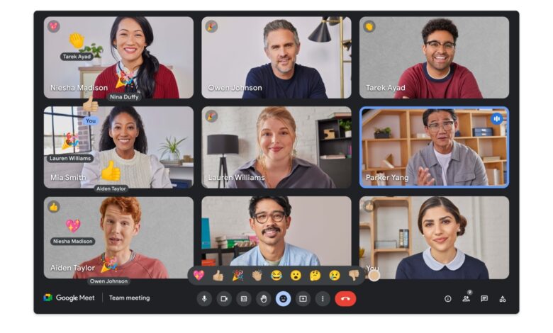 Google finalmente está lanzando reacciones emoji para las videollamadas de Meet
