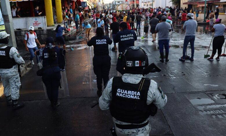 Guardia Nacional impide a haitianos comerciar en Chiapas