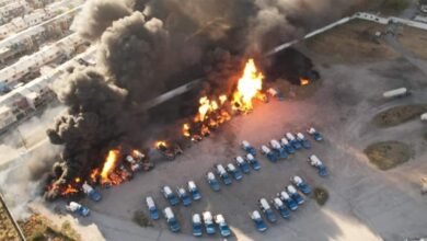 Incendio consume 16 pipas de gas y un camión en Nuevo León | Video