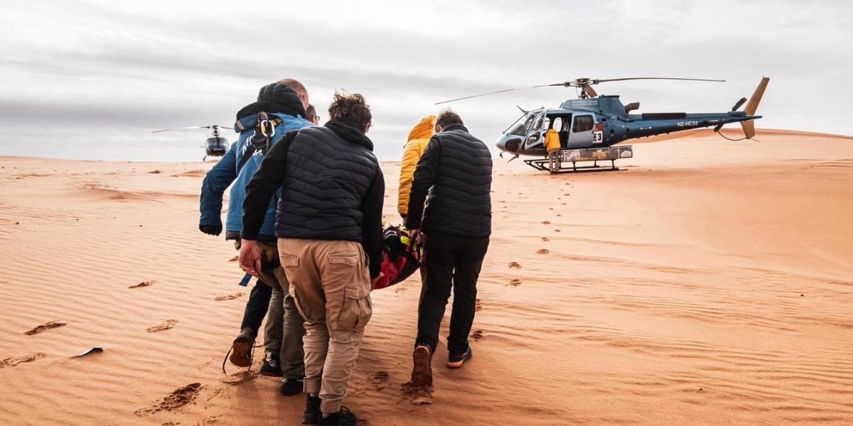 Joan Barreda, evacuado al hospital tras una caída