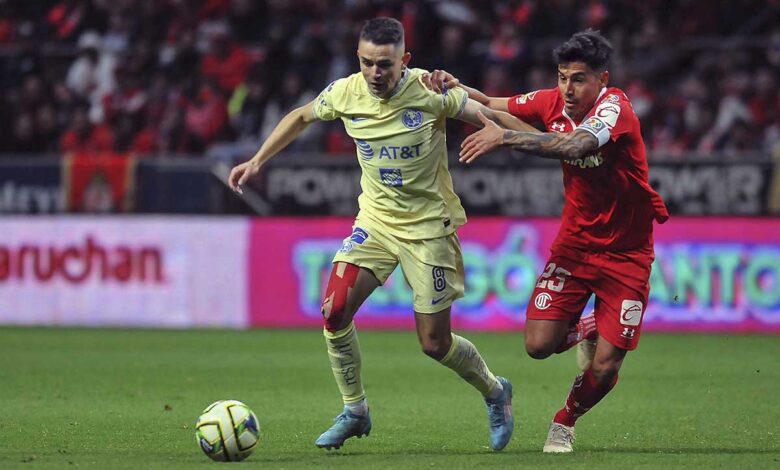Liga MX: América y Toluca empatan en un partido trepidante