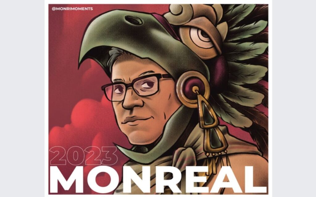 Monreal difunde calendario donde aparece como guerrero azteca