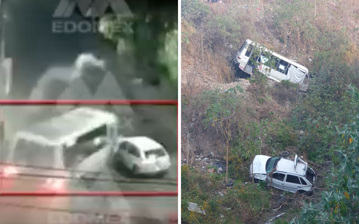 Naucalpan: Microbús choca contra dos autos y cae a barranco; confirman tres muertos