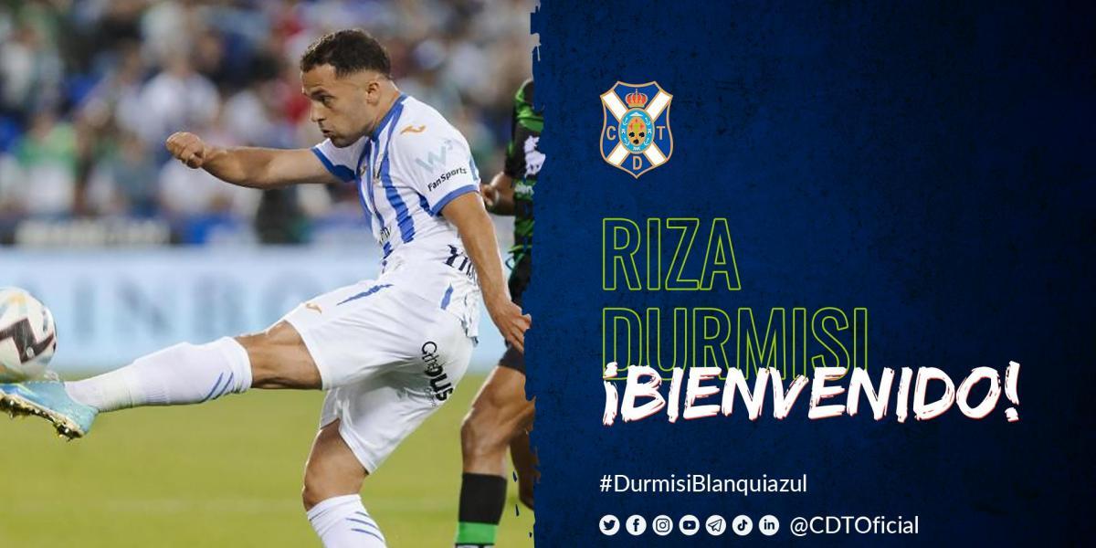 Oficial: Riza Durmisi, primer refuerzo invernal del CD Tenerife