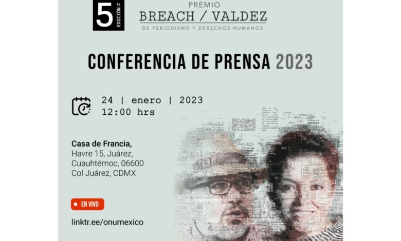 Quinta edición Premio Breach / Valdez de Periodismo y Derechos Humanos 2023