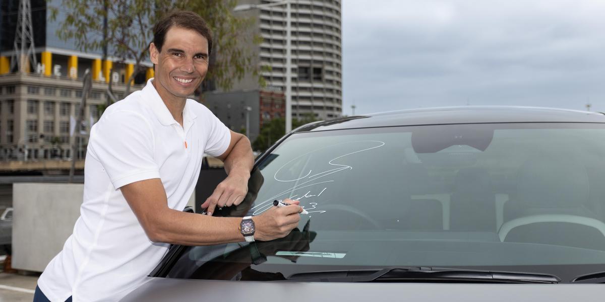 Rafa Nadal, en la presentación de la renovación de Kia con el Open de Australia