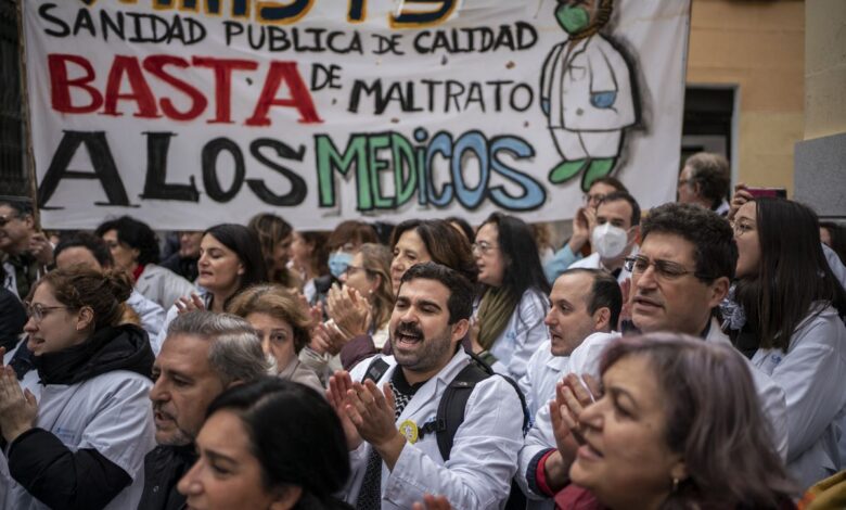 Protesta de médicos de Atención Primaria en Madrid en noviembre.