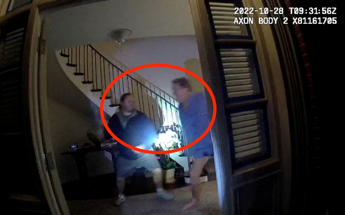 Revelan video del ataque con martillo al esposo de Nancy Pelosi