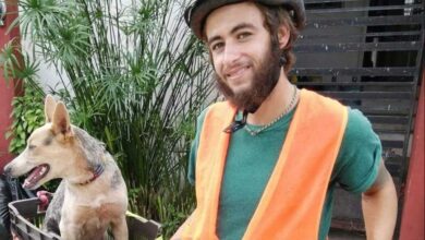 Roban bicicleta de viajero argentino que cruza México con su perrita