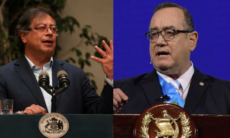Se enfrentan Petro y Giammattei por acusación al ministro de defensa colombiano