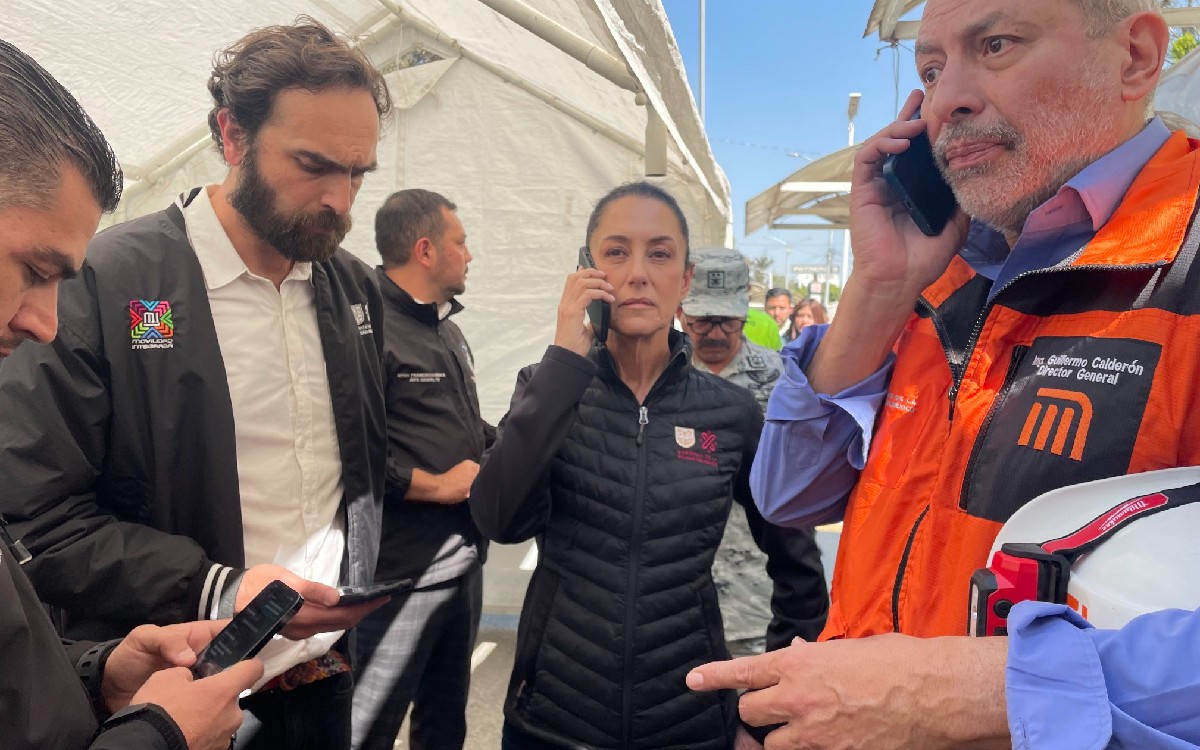 Tres horas después, Sheinbaum arriba a Línea 3 del Metro tras choque de trenes