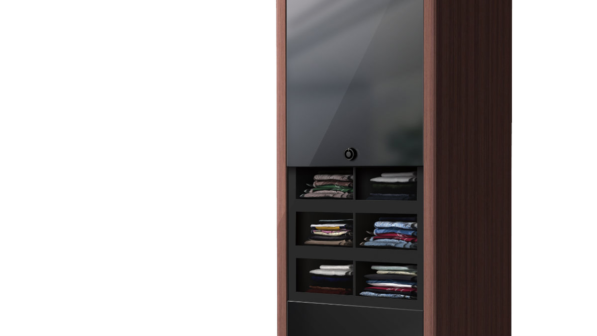 Un armario que dobla la ropa y la organiza automáticamente