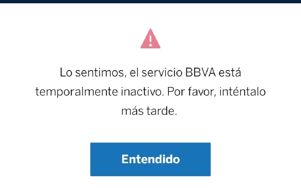 Usuarios reportan fallas en la App de BBVA