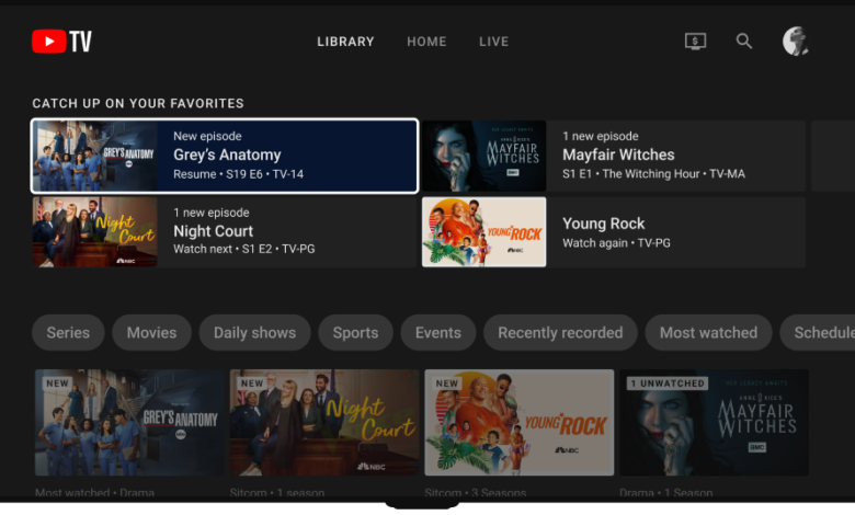 YouTube TV actualiza su biblioteca y guía de TV en vivo para dar a los usuarios más control