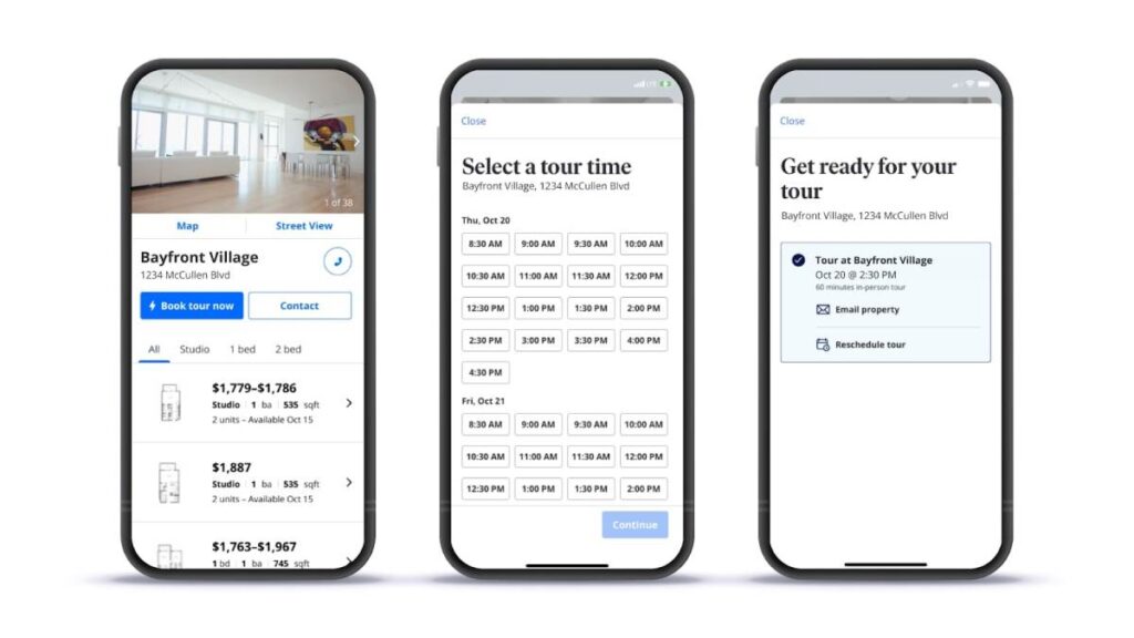 Zillow presenta la reserva instantánea similar a Calendly para recorridos por propiedades de alquiler