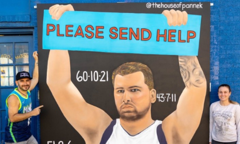"Enviad ayuda": El irónico mural de Doncic que no ha gustado nada a los Mavericks