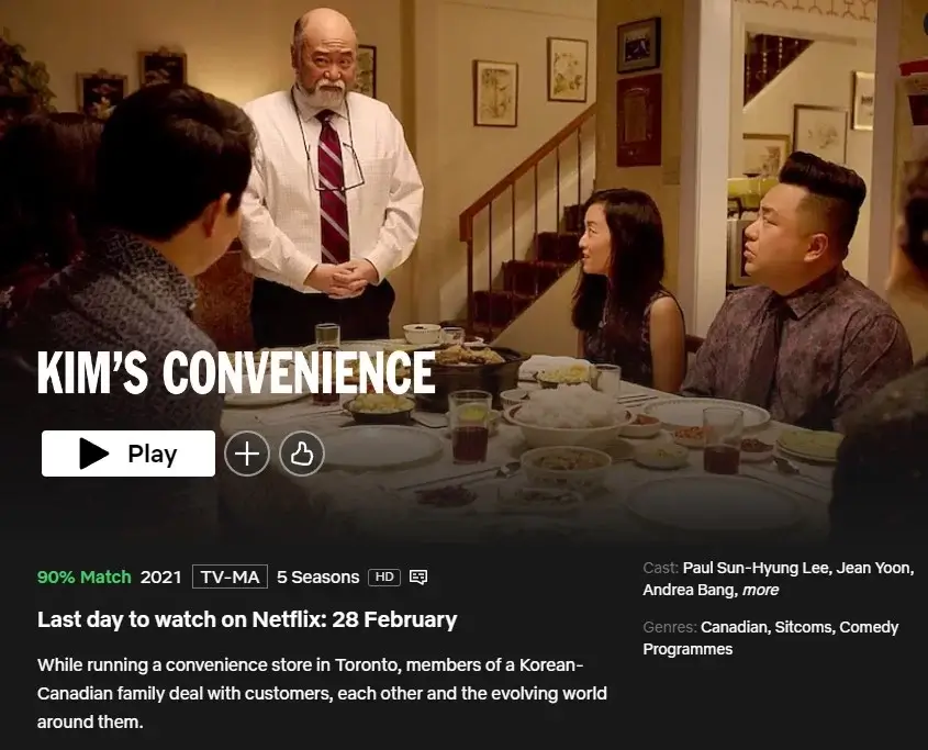 fecha de eliminación de kims conveniencia netflix