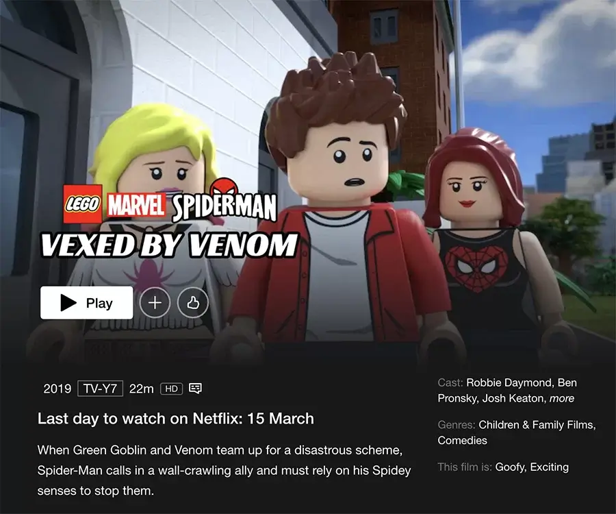 aviso de eliminación títulos de lego netflix aviso de eliminación títulos de lego netflix