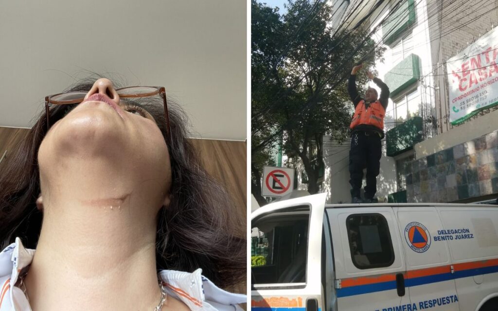 CDMX: Retiran cable que casi degüella a ciclista