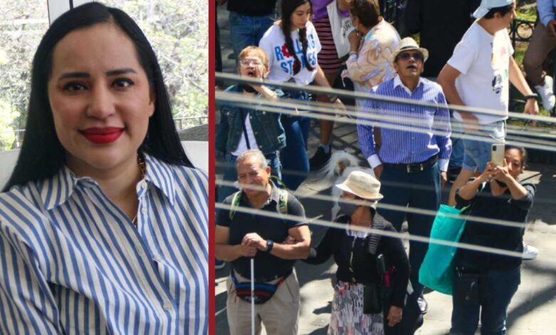 Chocan Sandra Cuevas y vecinos ante prohibición de bailes en el Kiosko Morisco