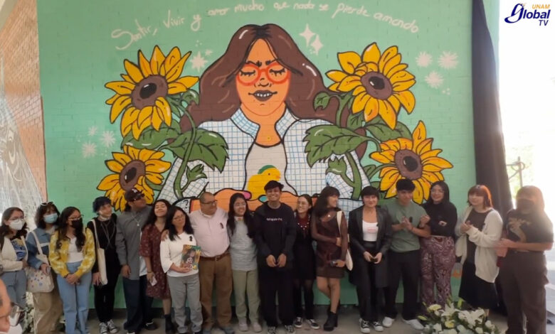 Con mural, alumnos y UNAM homenajean a Yaretzi Adriana, quien falleció en el choque de la Línea 3