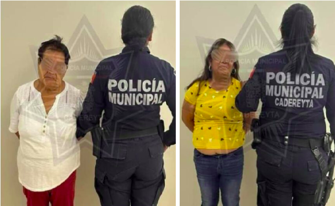 Detienen a banda de mujeres carteristas en Cadereyta, operaba en el tianguis dominical