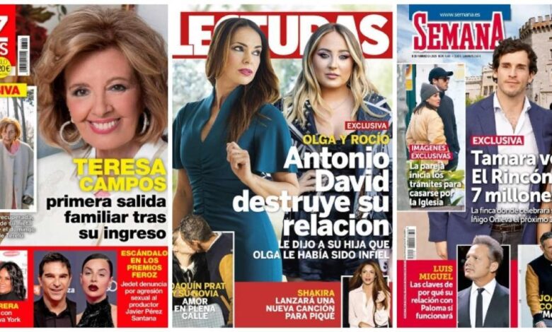 El 'pastizal' por el que Tamara Falcó vende El Rincón o el próximo tema de Shakira, en las portadas