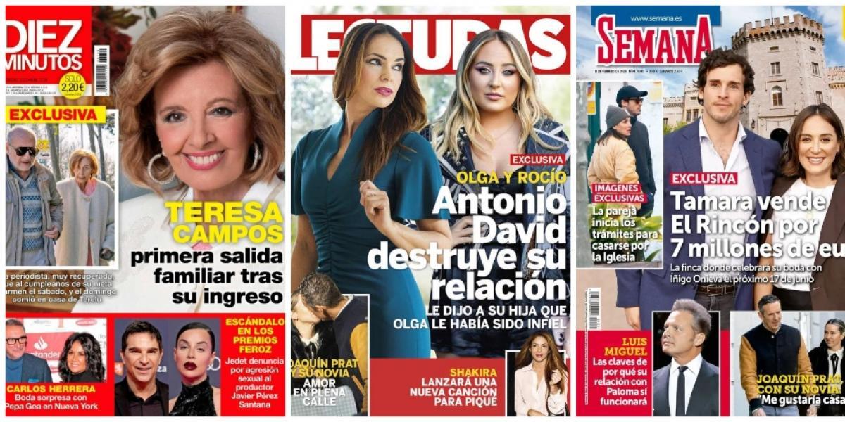 El 'pastizal' por el que Tamara Falcó vende El Rincón o el próximo tema de Shakira, en las portadas