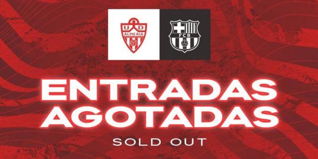 El Almería agota las entradas ante la visita del Barça