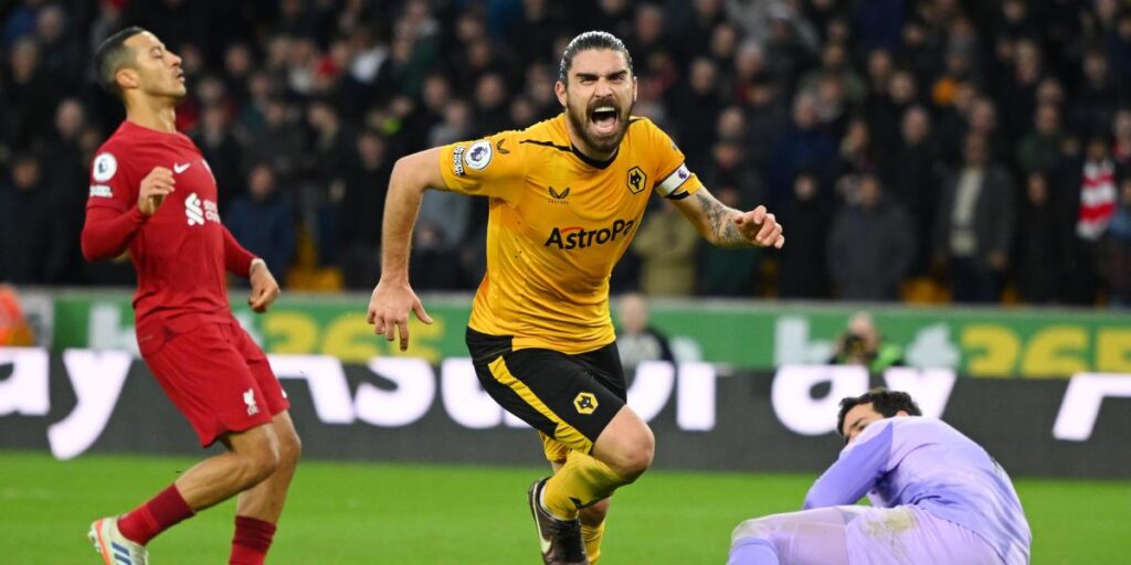 El Liverpool, goleado por el Wolves, sigue cayendo en picado