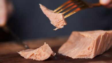 El filete de New School Foods se ve y sabe a salmón, pero en realidad son plantas