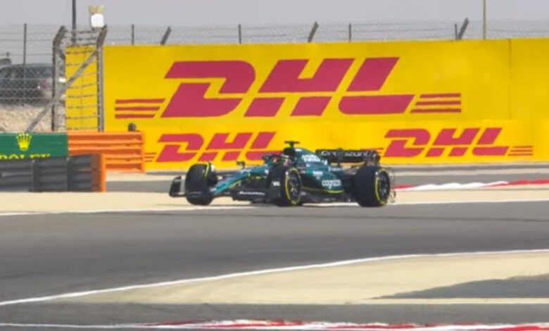 F1 test: El Aston Martin se queda parado a las primeras de cambio