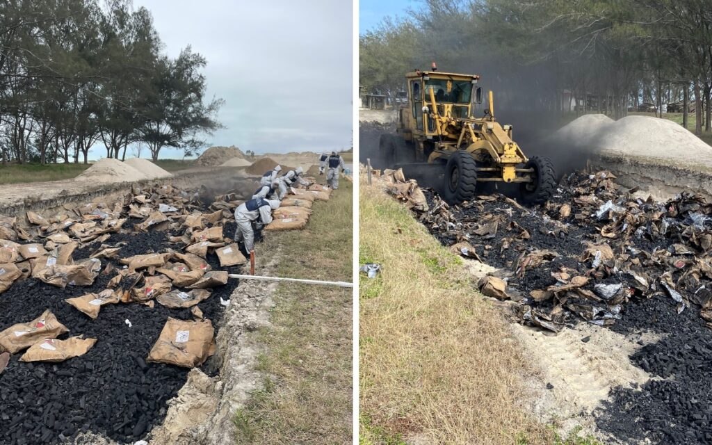FGR destruye más de 33 toneladas de carbón con cocaína