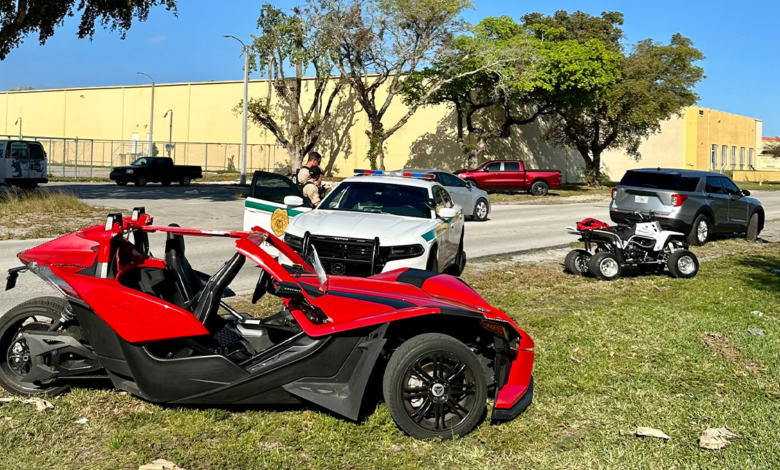 Grupos de motociclistas realizan peligrosas maniobras en el sur de la Florida