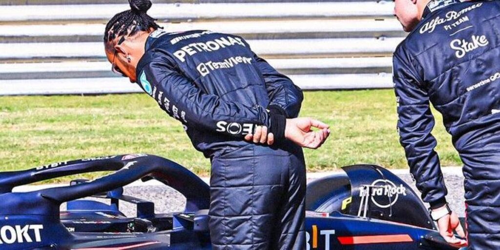 Hamilton se queda a cuadros con el nuevo Red Bull RB19