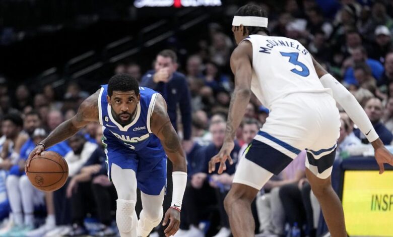 Irving se harta de los medios en su primera aparición en Dallas: "Es agotador"