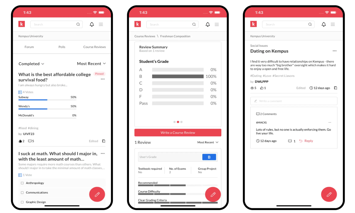Kempus quiere ser la aplicación definitiva para compartir trucos universitarios