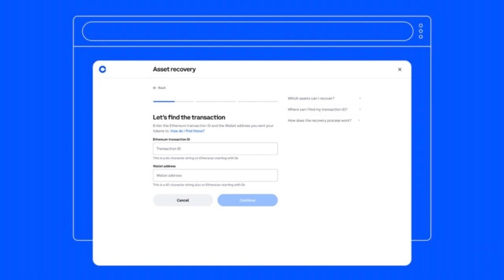 La herramienta de recuperación de activos de Coinbase acaba de salvarme el tocino