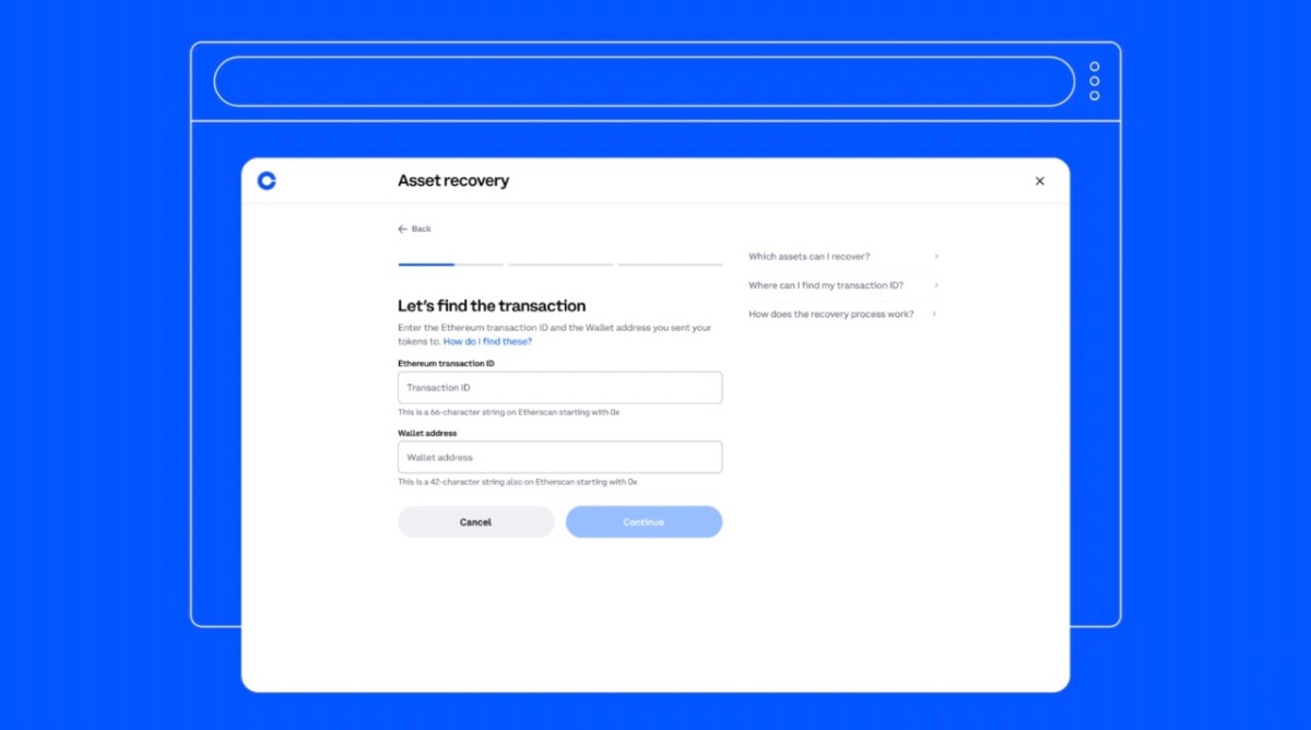 La herramienta de recuperación de activos de Coinbase acaba de salvarme el tocino