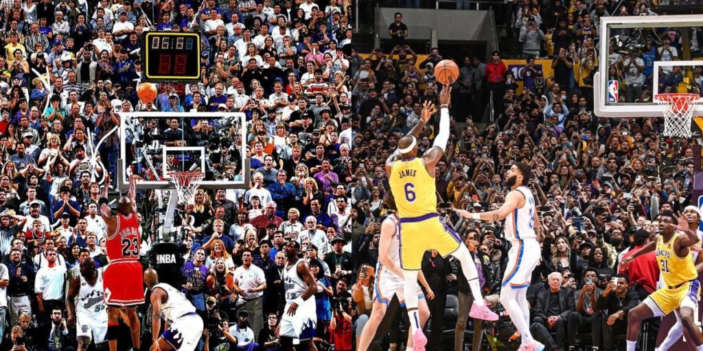 La historia, con y sin móviles: la diferencia entre los tiros icónicos de Jordan y LeBron