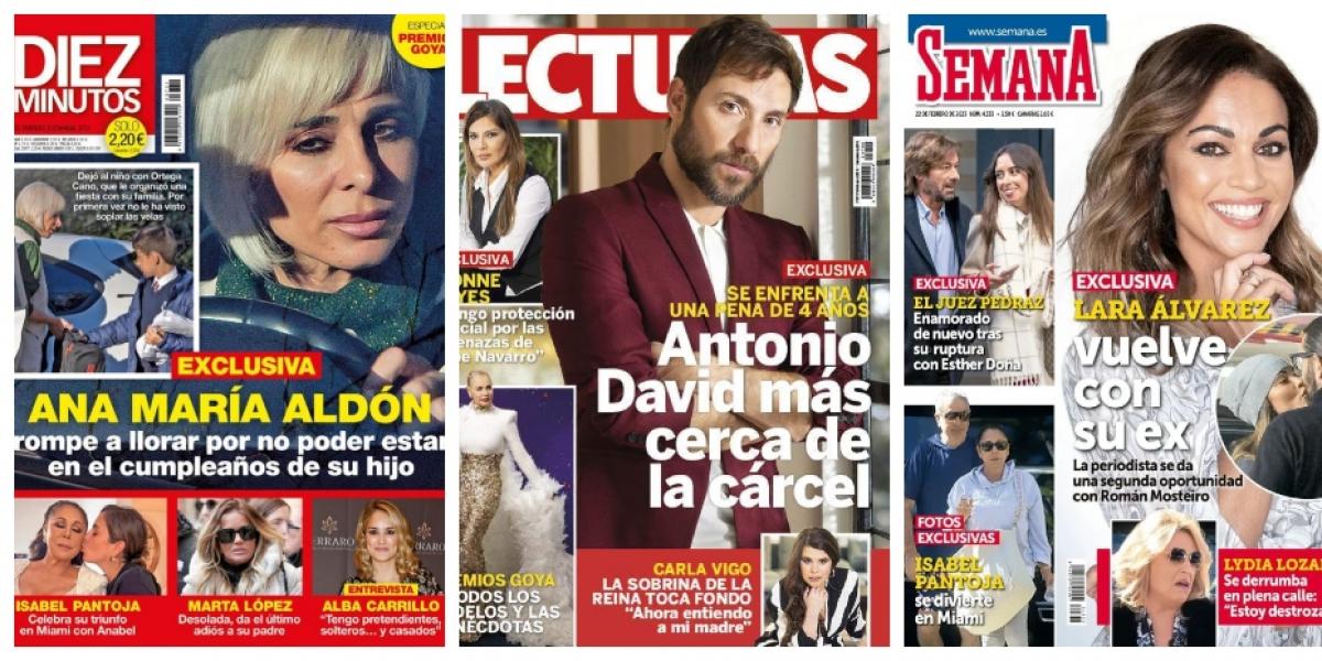La pena de cárcel que podría afrontar Antonio David o las lágrimas de Ana María, en las portadas