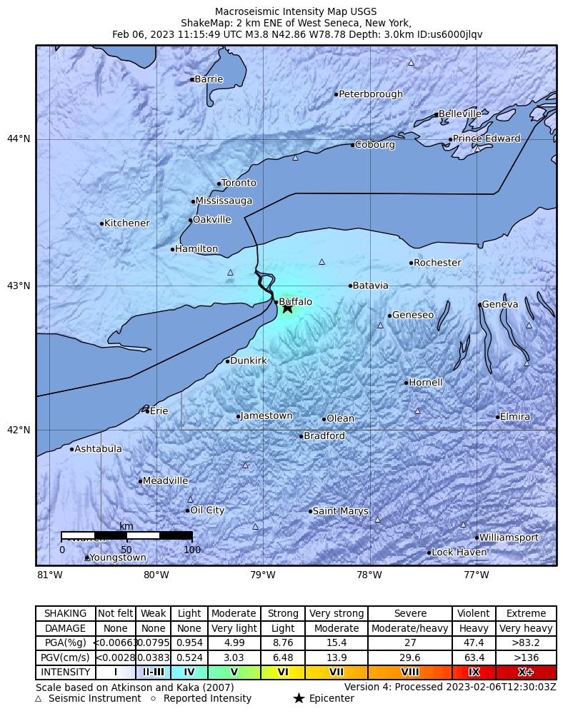 buffalo earthquake