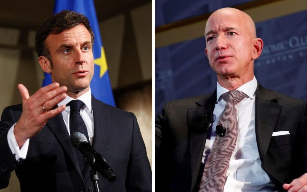 Macron concedió en secreto la Legión de Honor a Jeff Bezos, según un semanario